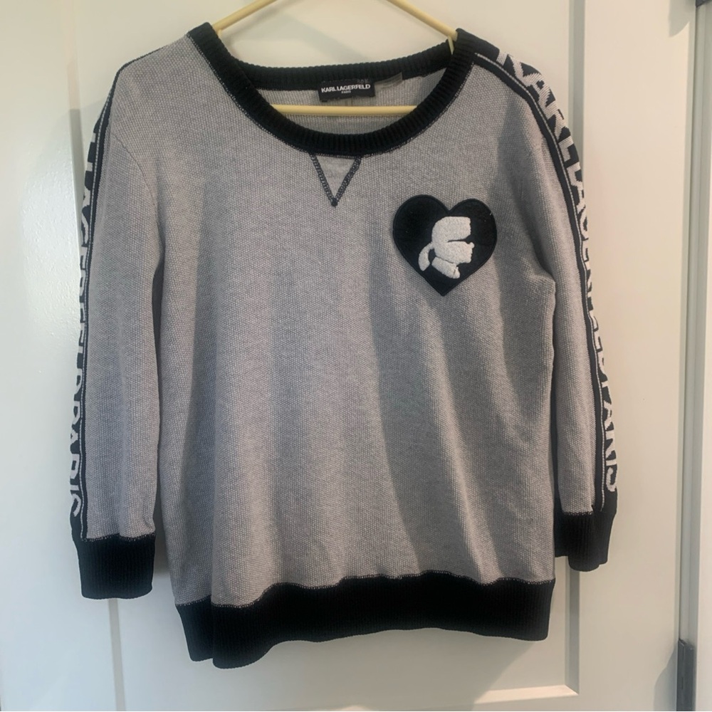 Karl Lagerfeld unisex Gray Sweater medium